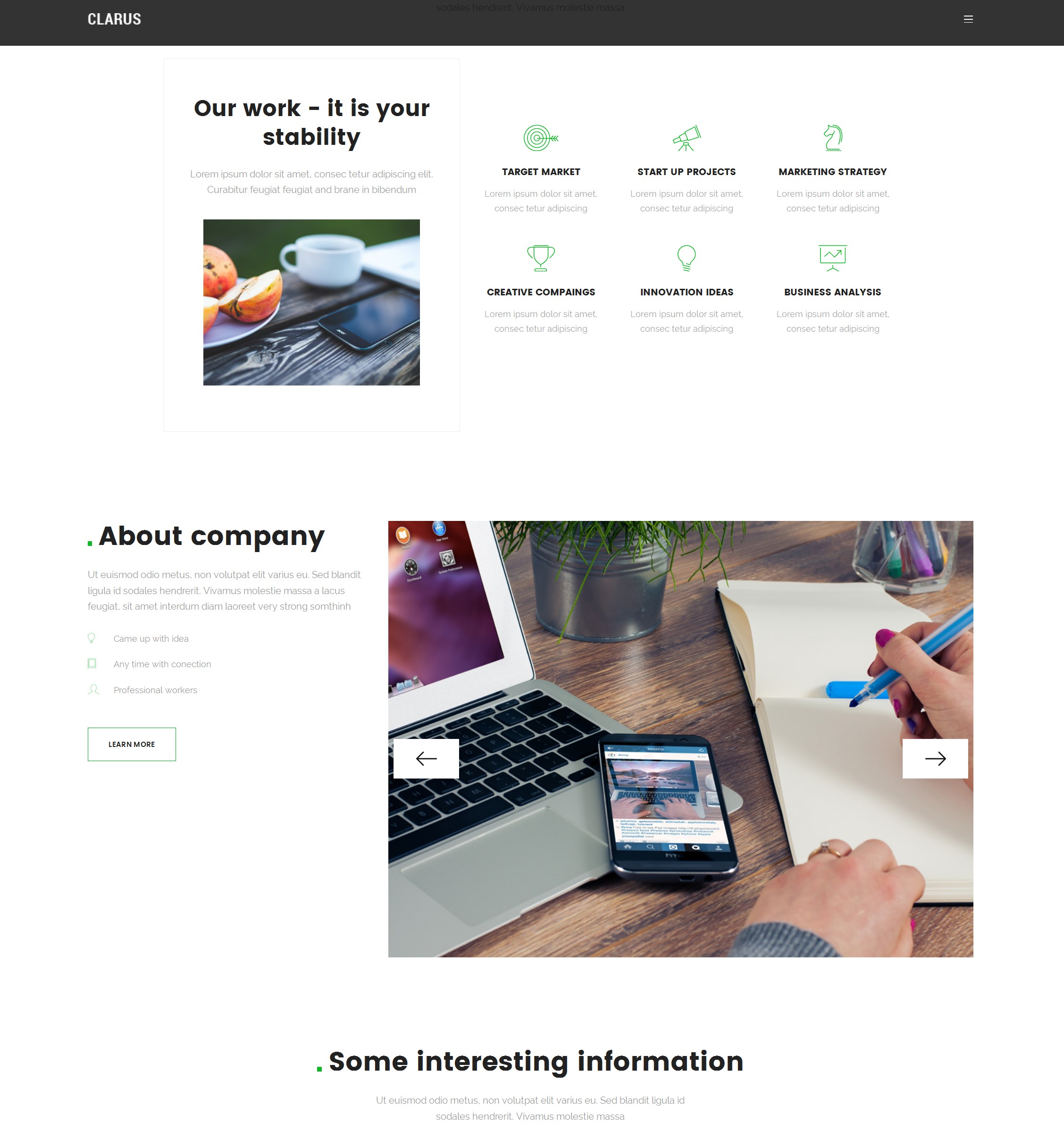 Responsive Bootstrap Business Theme