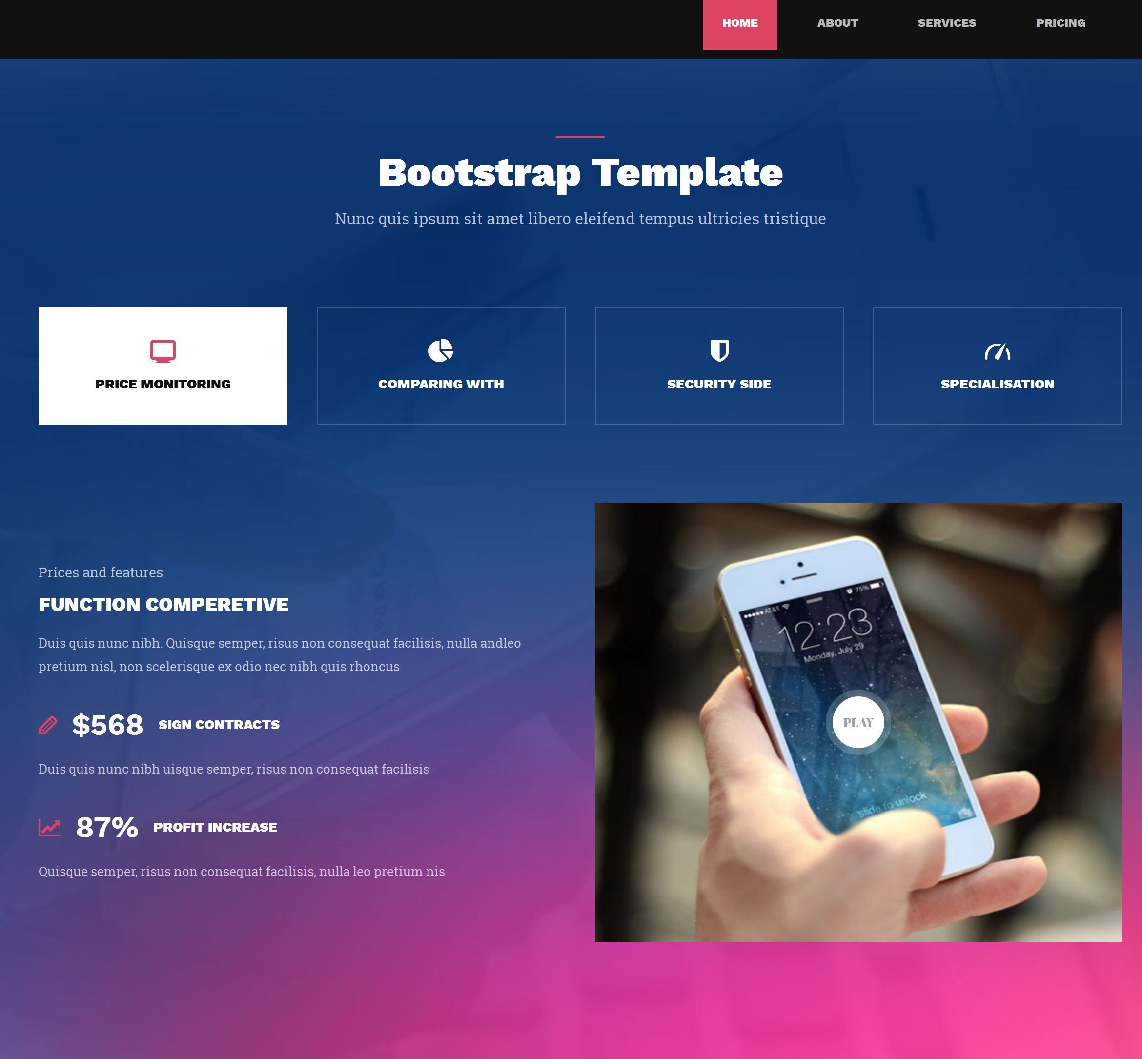 HTML Bootstrap Blog Theme