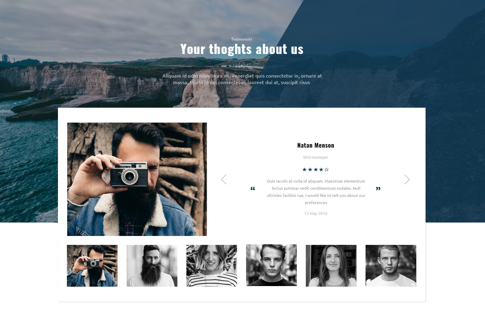 HTML Bootstrap One Page Theme